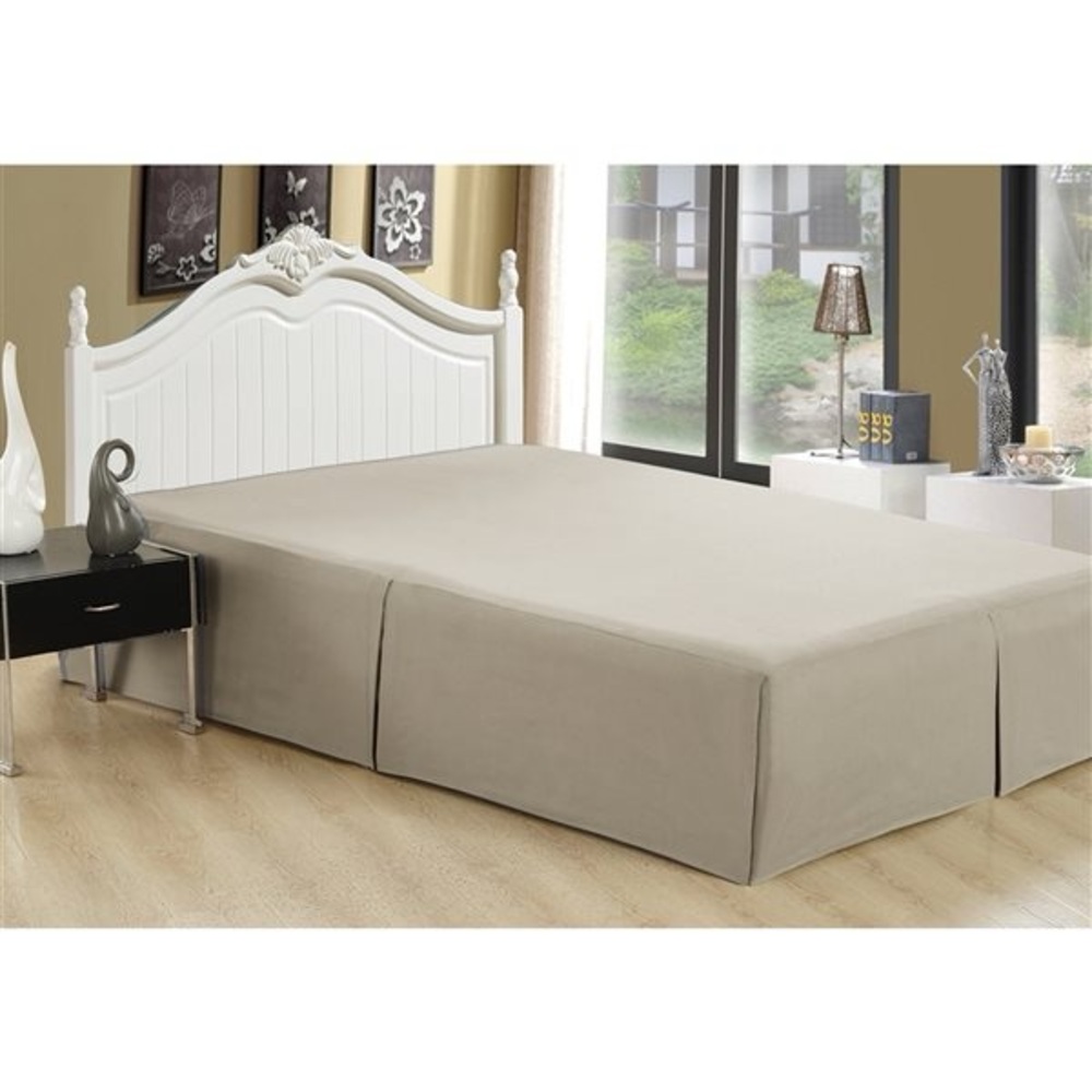 🌙 W1 - Marina Decoration Taupe Bed Skirt Bed Skirt